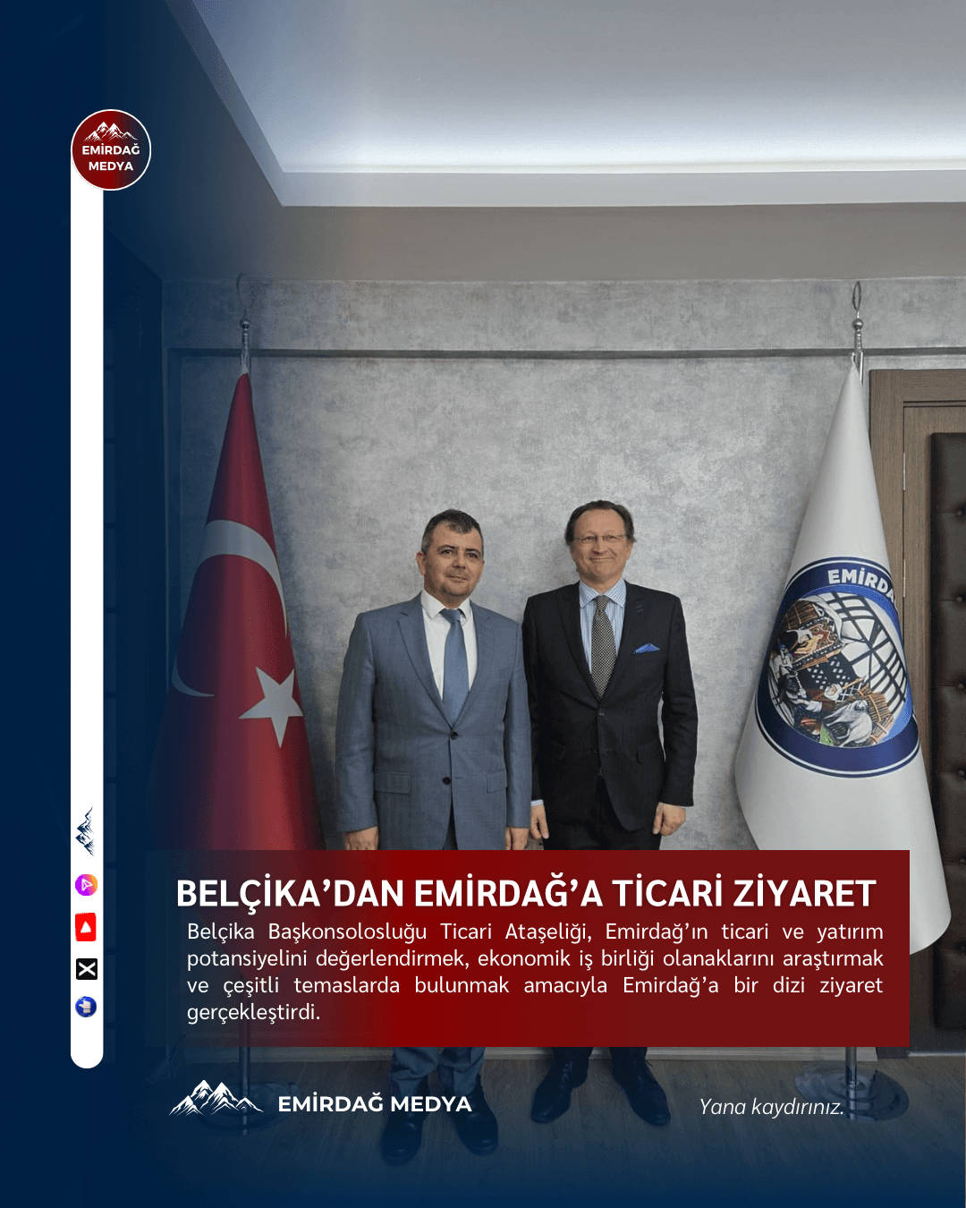 Belçika Başkonsolosluğu Ticari Ataşeliğinden Emirdağ’a Ziyaret